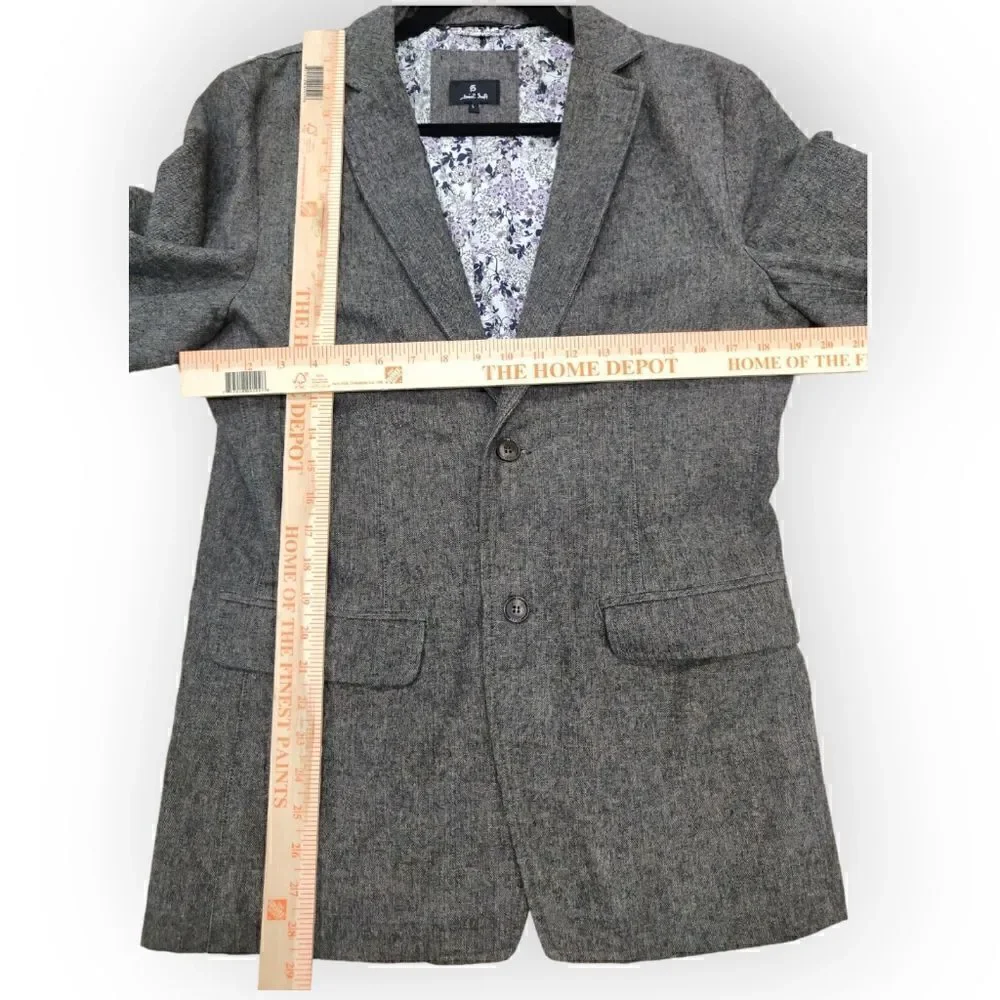 Paul Saint Brown Gray 100% cotton button down blazer suit jacket size L